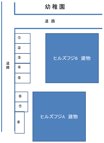 ヒルズフジの駐車配置図