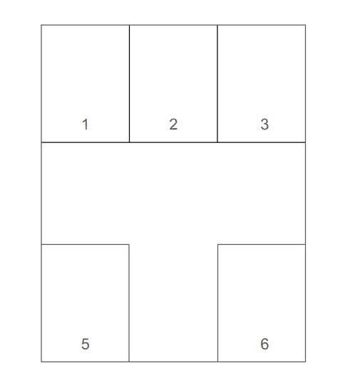 六分一田中駐車場の駐車配置図