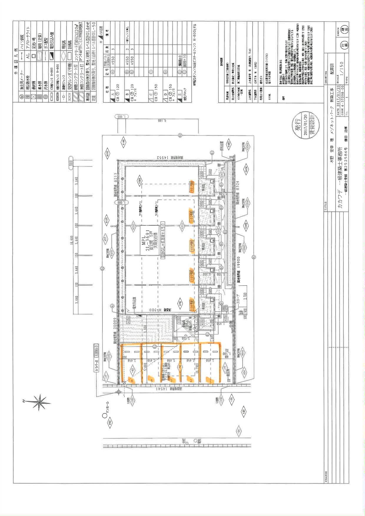 140466RESIDENCE Mの駐車配置図