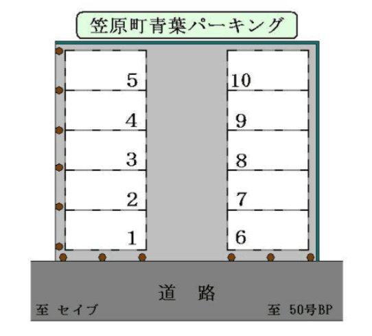 笠原町青葉パーキングの駐車配置図