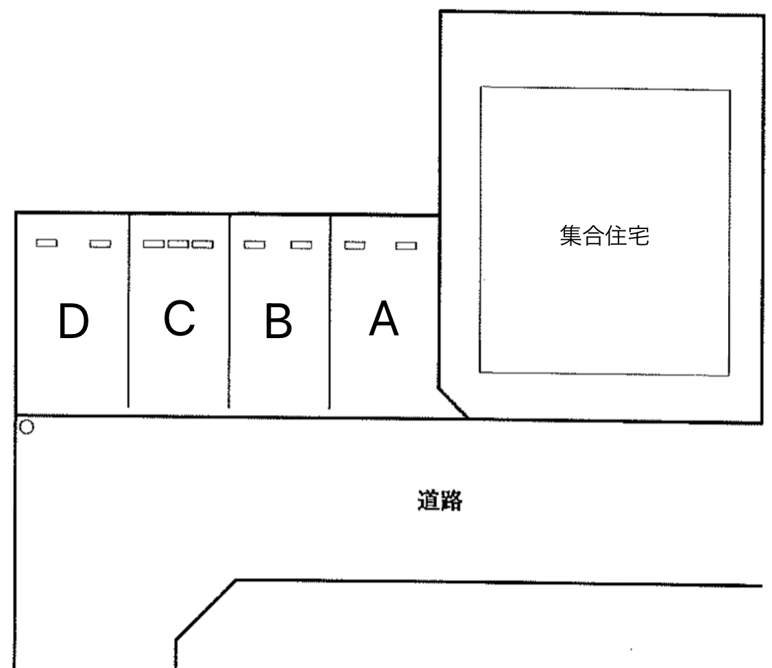 シティハイムさがみはら駐車場の駐車配置図