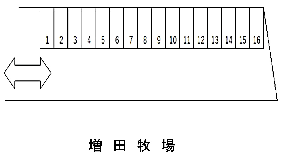 増田第二駐車場の駐車配置図