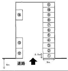 石井パーキングの駐車配置図