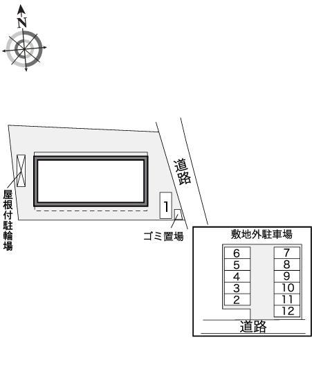 アドヴァンス　川手(30603)　敷地外駐車場の駐車配置図