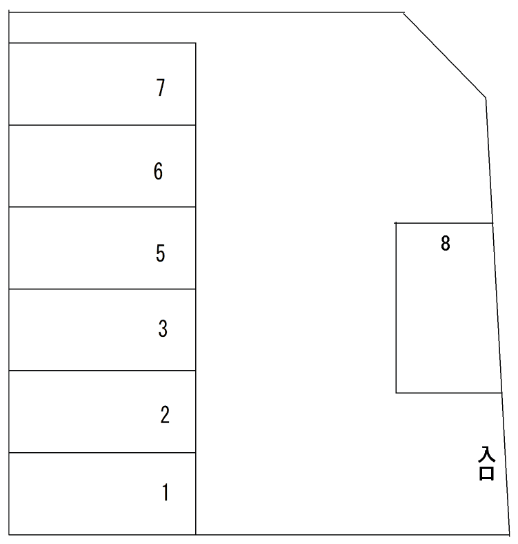藤沢台№20モータープールの駐車配置図