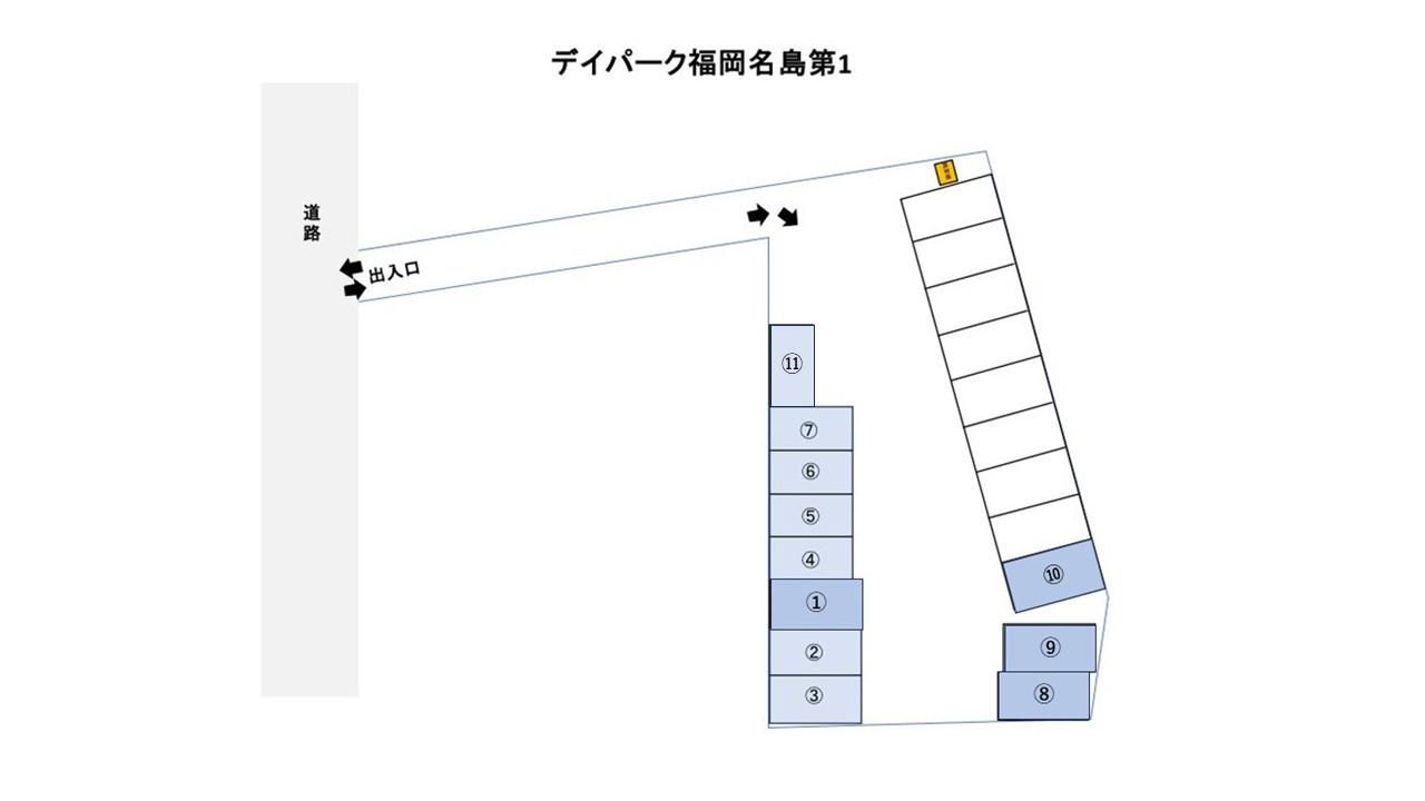 デイパーク福岡名島第1の駐車配置図