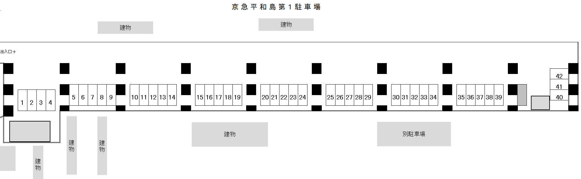 京急平和島第１の駐車配置図