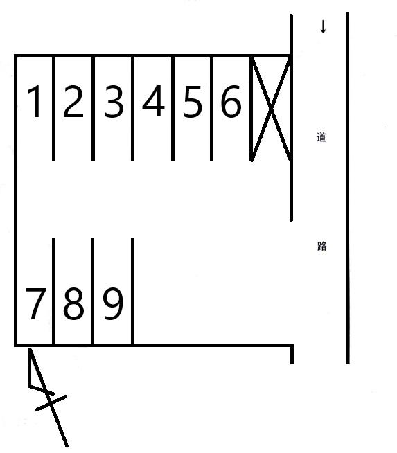 佐鳴台三丁目140-3の駐車配置図