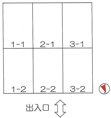 八乙女中央3丁目駐車場の駐車配置図