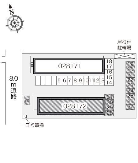 寺東第２(28172)の駐車配置図