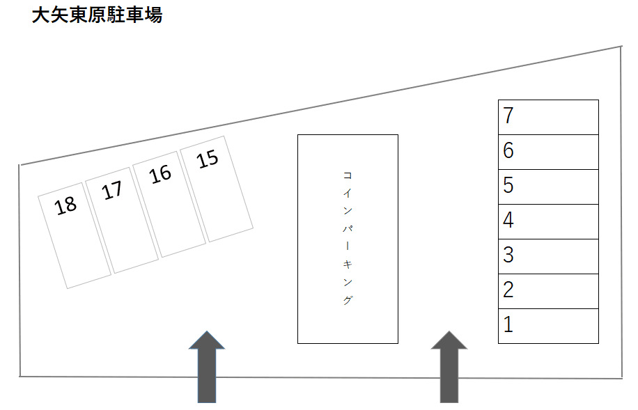 大矢東原駐車場の駐車配置図