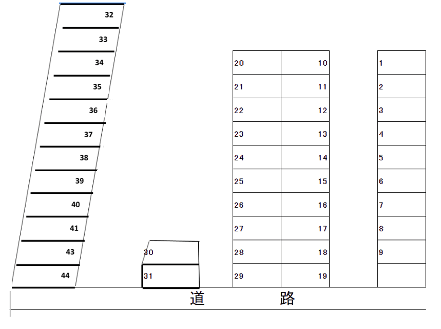 さくら駐車場の駐車配置図