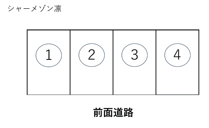 シャーメゾン凛の駐車配置図