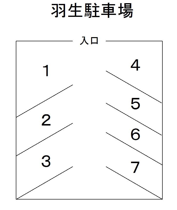 羽生駐車場の駐車配置図