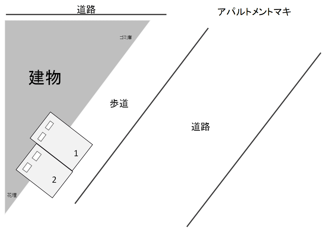 ｱﾊﾟﾙﾄﾒﾝﾄﾏｷの駐車配置図