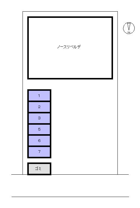North Rebeldeの駐車配置図