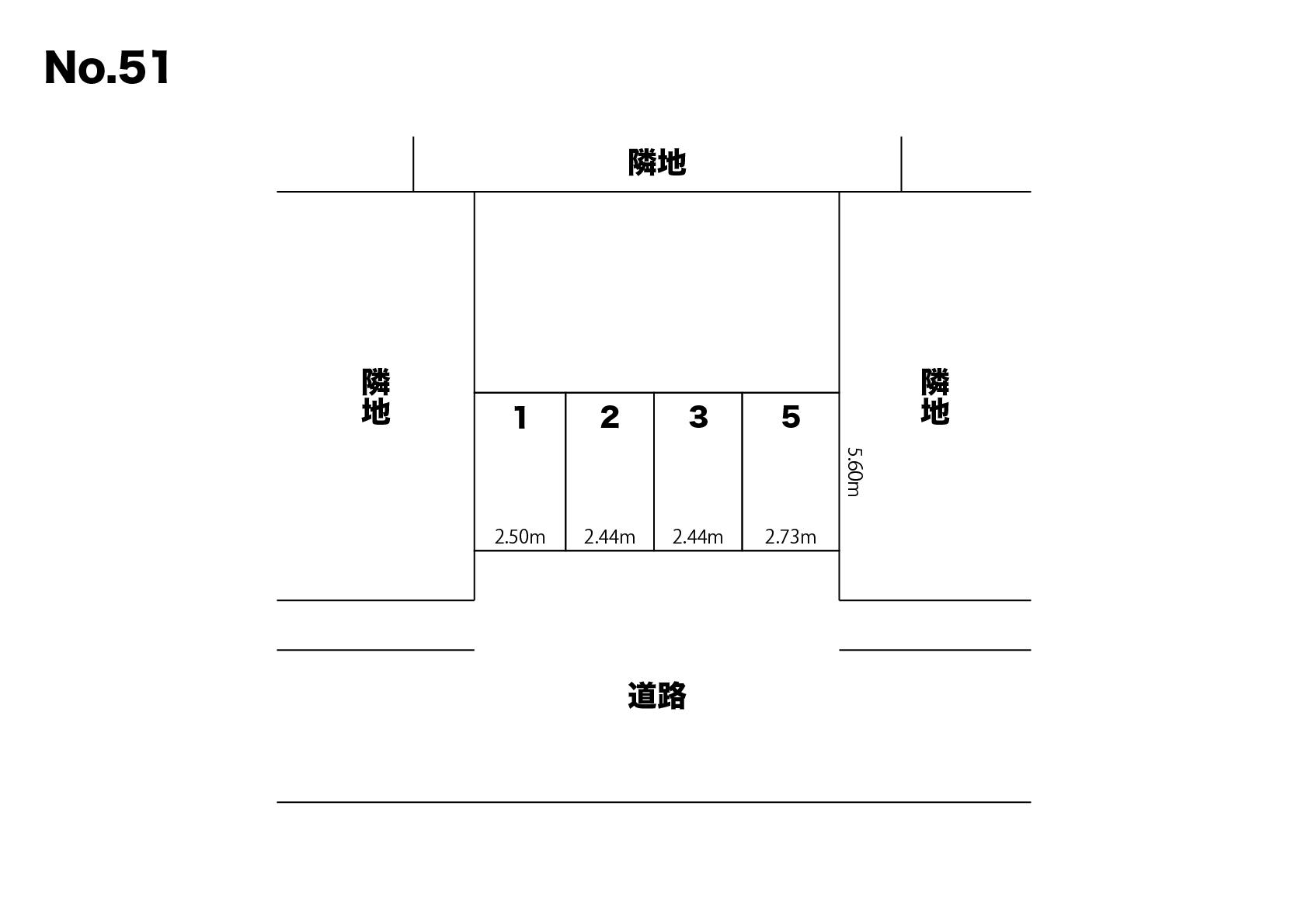 原田駐車場（No.51）の駐車配置図