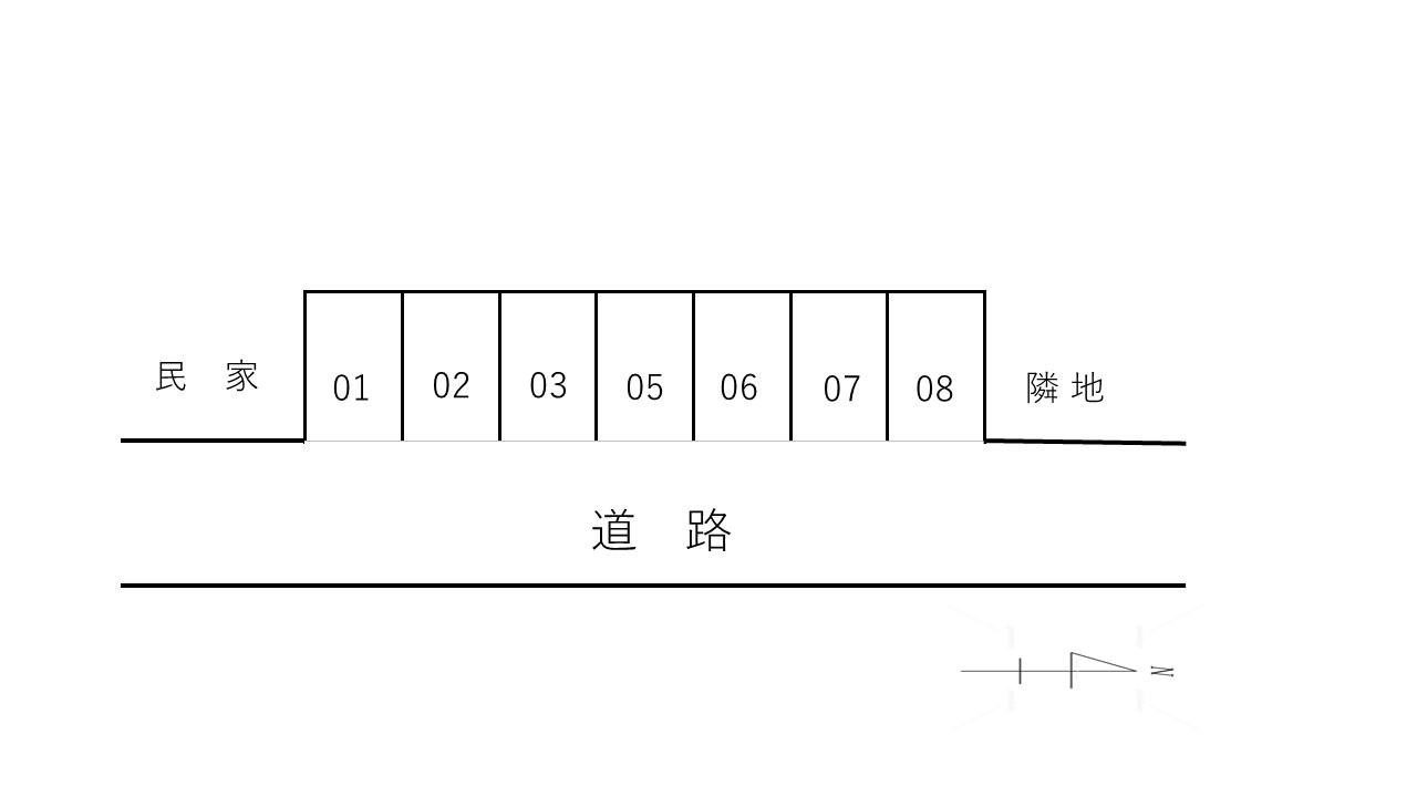沼田駐車場Bの駐車配置図
