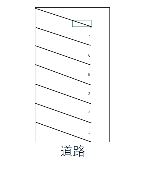 辛島駐車場の駐車配置図