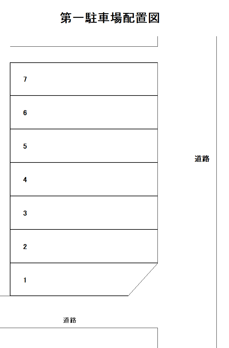 第一駐車場の駐車配置図