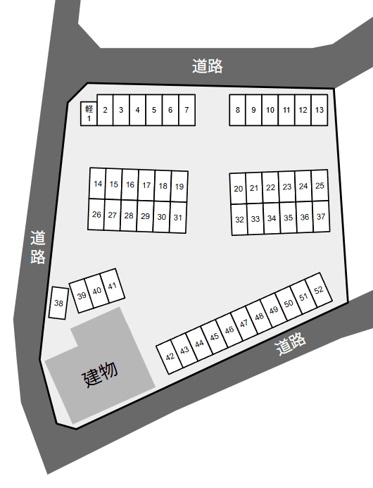 花畑五反田駐車場の駐車配置図