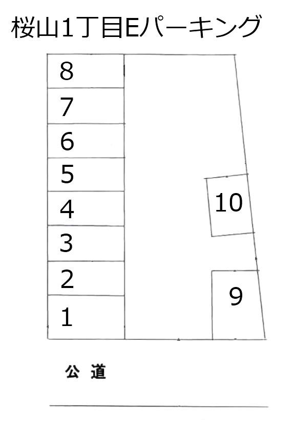 桜山1丁目Eパーキングの駐車配置図