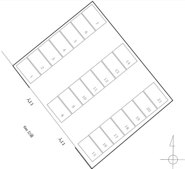 矢作博駐車場の駐車配置図