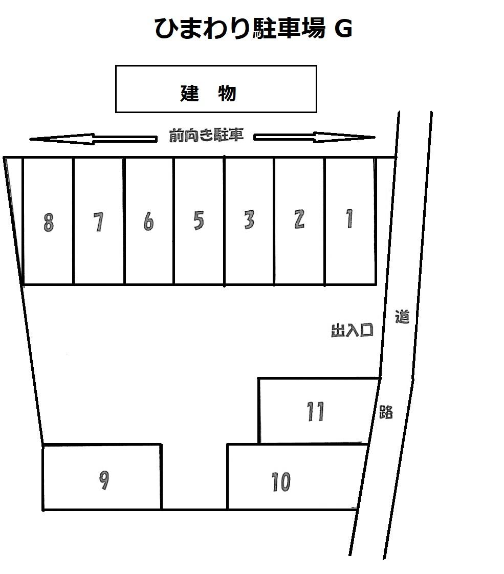ひまわり駐車場の駐車配置図