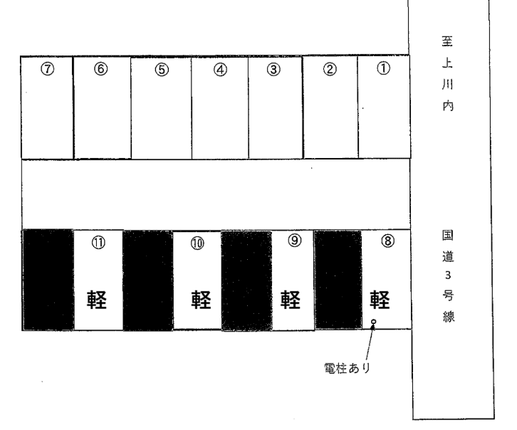 SSパーク御陵下町①駐車場の駐車配置図