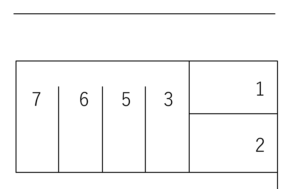 高砂８−１２駐車場の駐車配置図