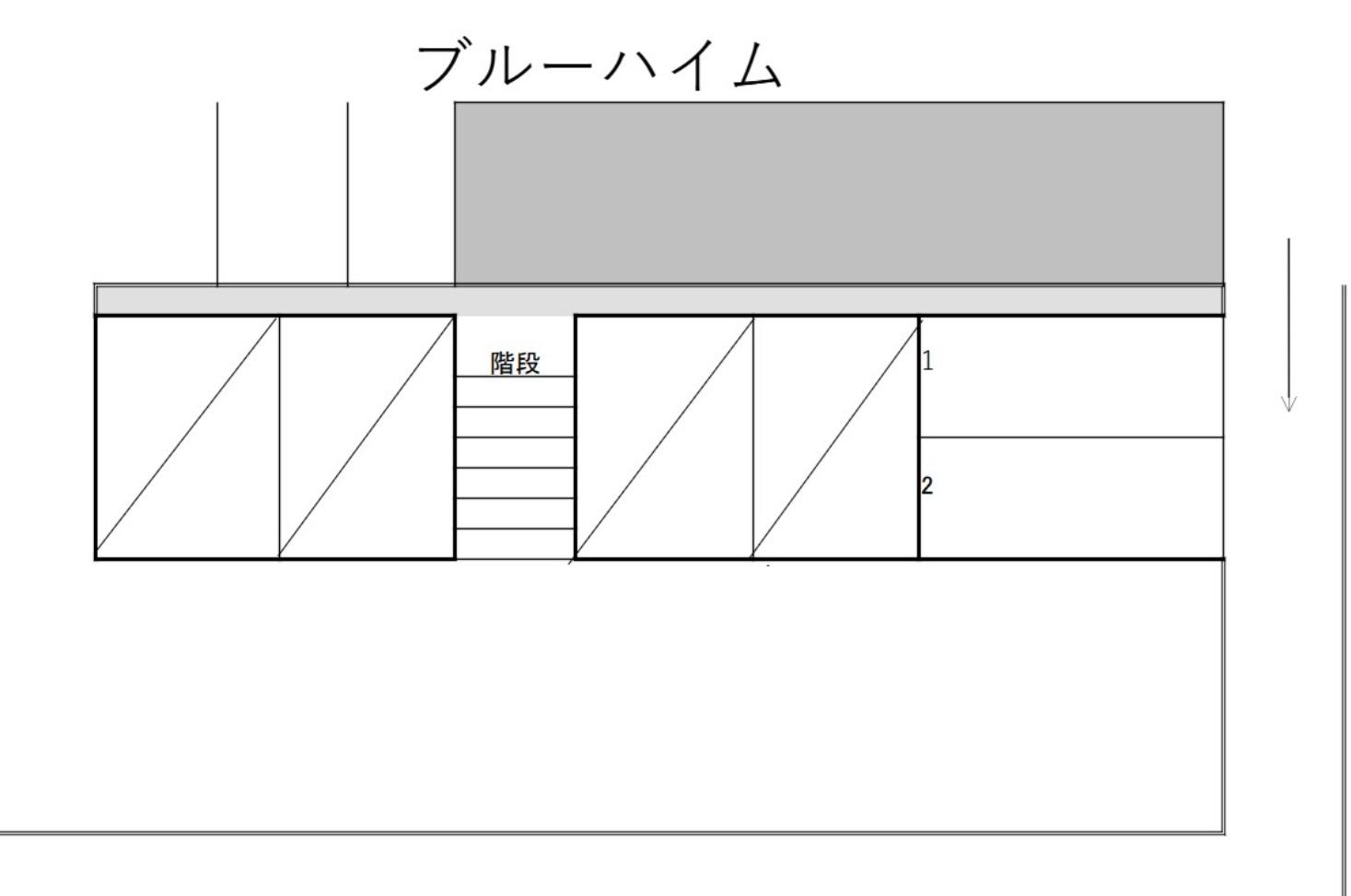 ブルーハイムの駐車配置図
