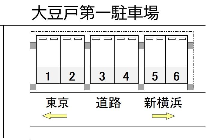 SSK大豆戸第一駐車場の駐車配置図