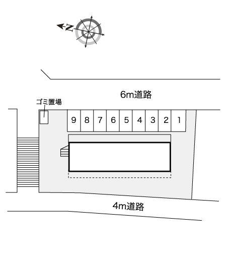 サンリッチつくばⅡ(9452)の駐車配置図