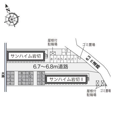 サンハイム岩切Ⅱ(16485)の駐車配置図
