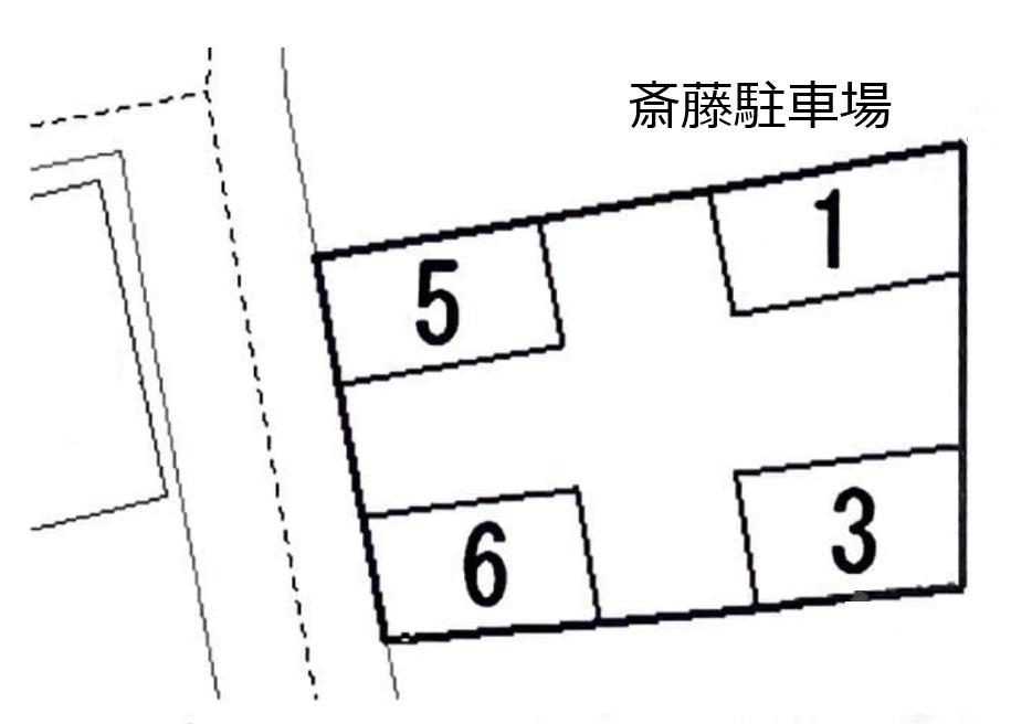 斎藤駐車場の駐車配置図