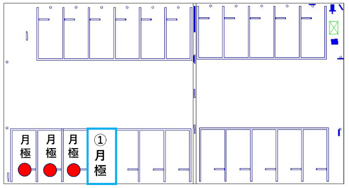 神領駅前の駐車配置図