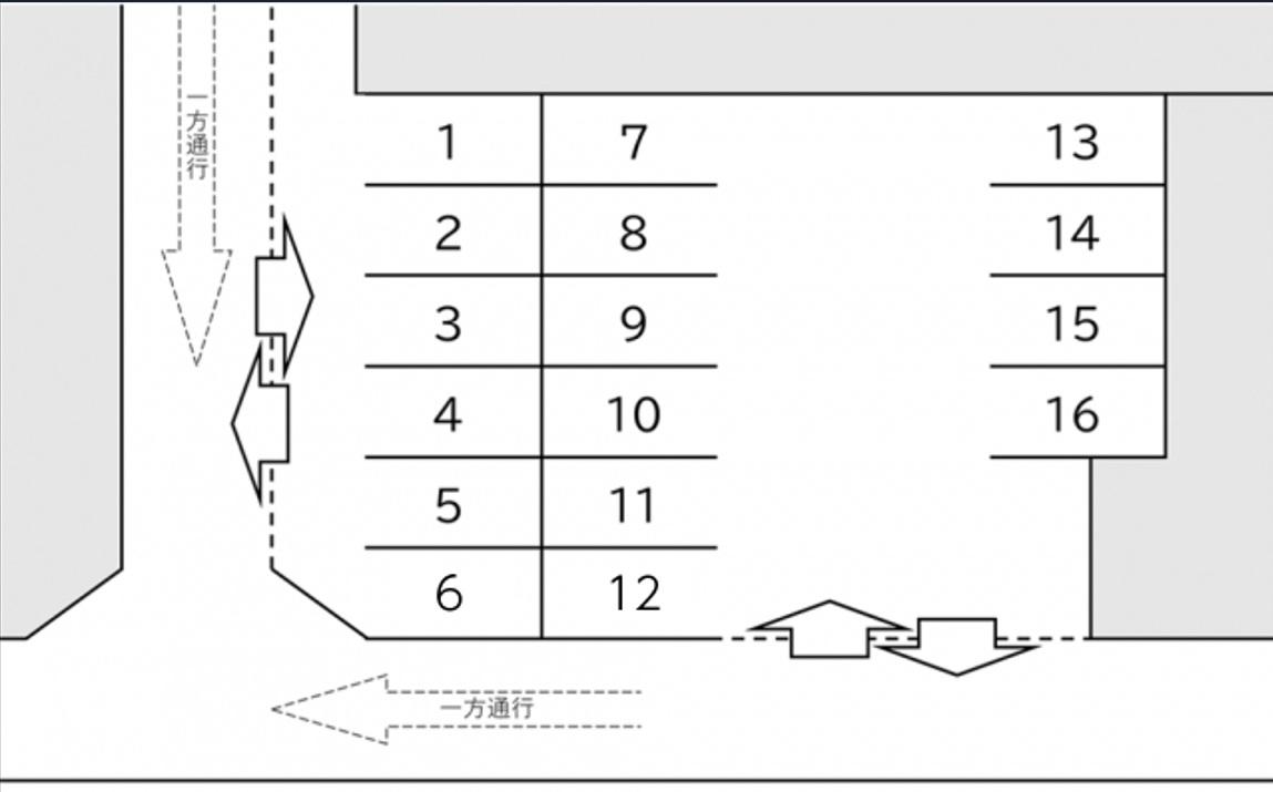 柴田駐車場の駐車配置図