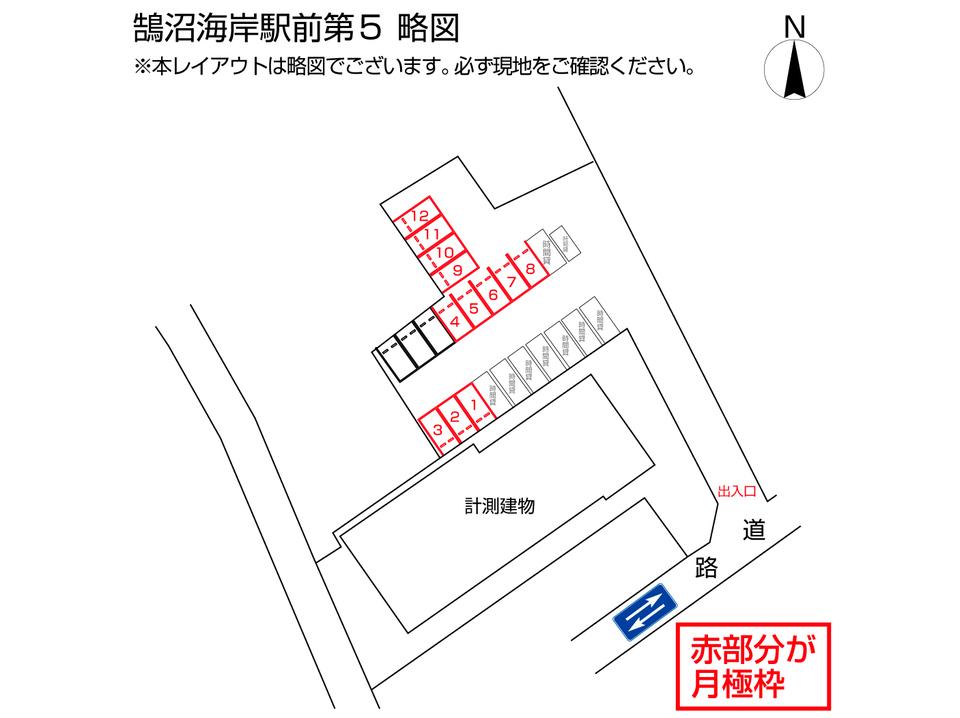 鵠沼海岸駅前第５の駐車配置図