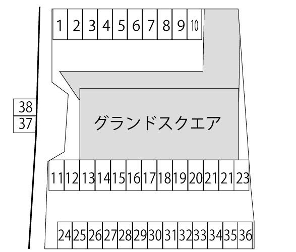 PDグランドスクエア敷地内駐車場の駐車配置図