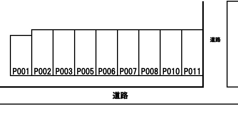 中橋町Ｆパーキングの駐車配置図