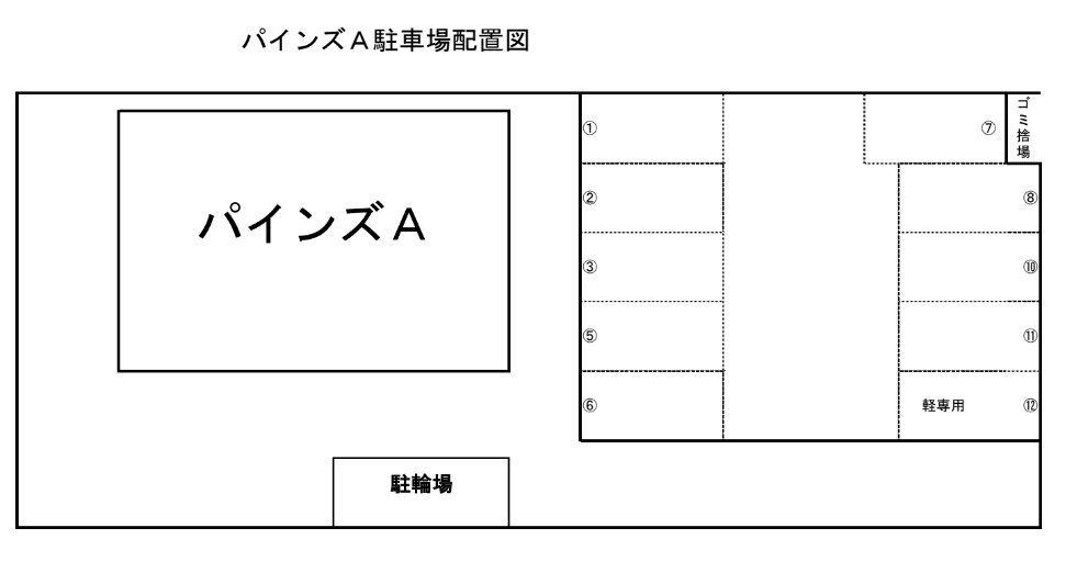 春岡駐車場の駐車配置図