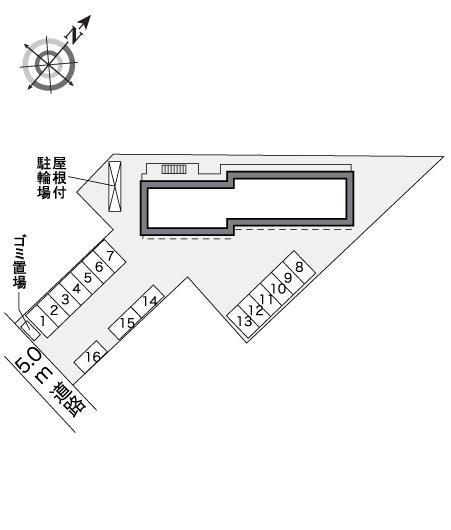 ミモザⅡ(32307)の駐車配置図