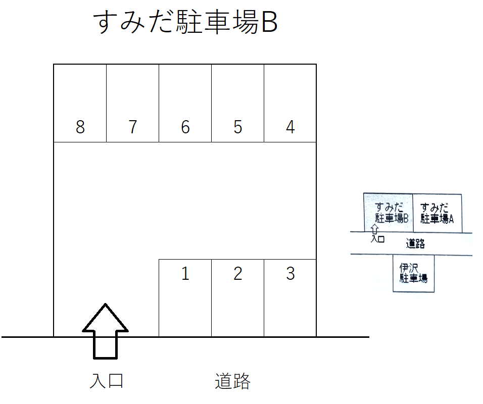 すみだ駐車場Bの駐車配置図