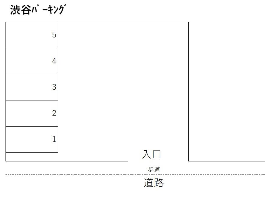 渋谷ﾊﾟｰｷﾝｸﾞの駐車配置図