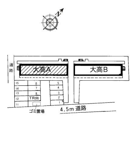 大高Ａ(8948)の駐車配置図