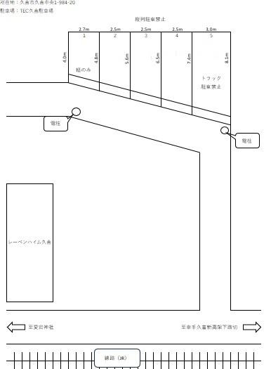 TEC久喜駐車場の駐車配置図