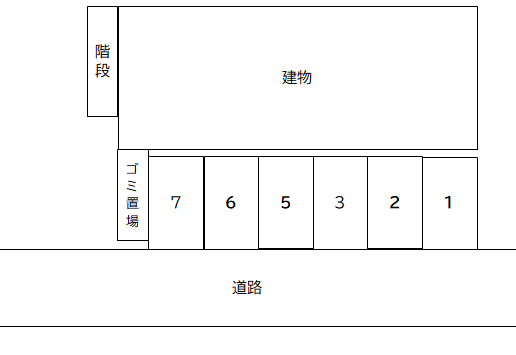 メゾンロッシュ柏の駐車配置図