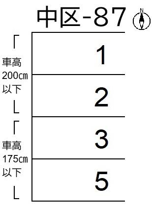 中区-87の駐車配置図