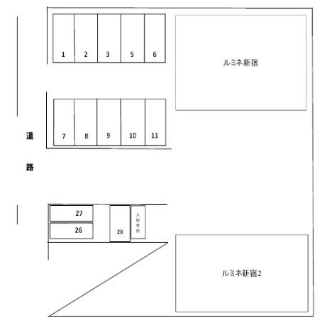 新宿５丁目須永パーキングの駐車配置図