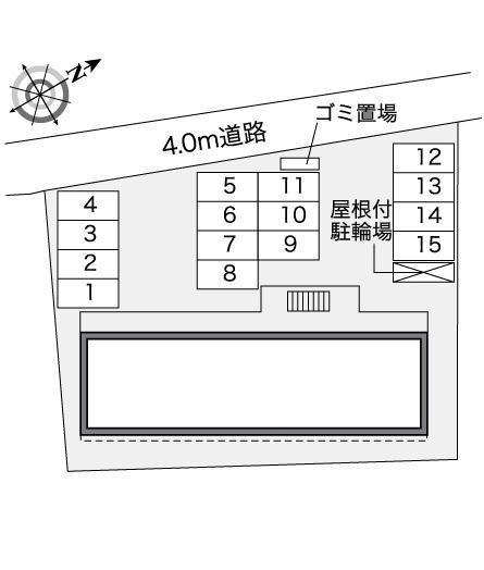 ソレーユ横代(35320)の駐車配置図